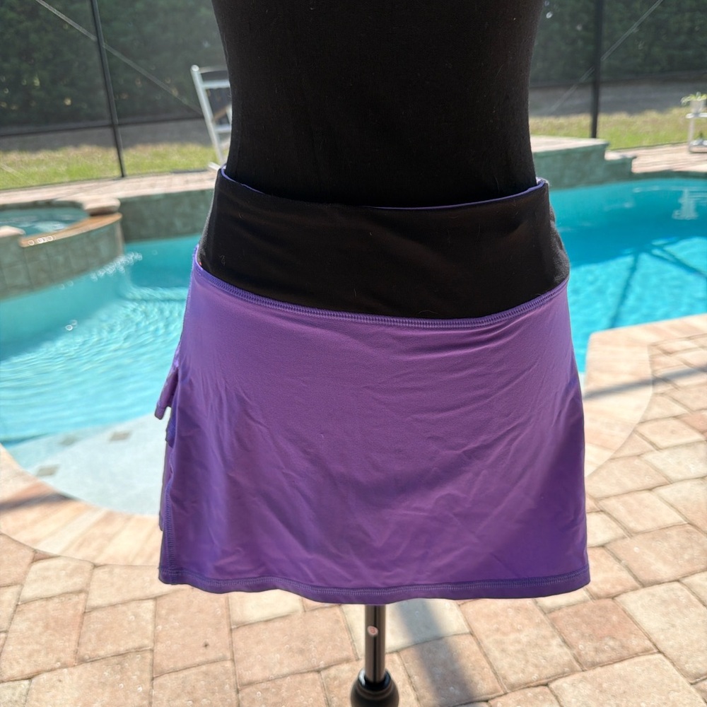 Lululemon Purple Ruffle Tennis Skirt Skort Size 4 Running Athletic Golf